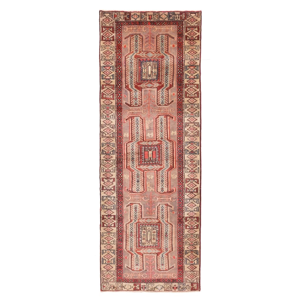 ECARPETGALLERY Hand-knotted Konya Anatolian Taupe Wool Rug - 3'1 x 8'10