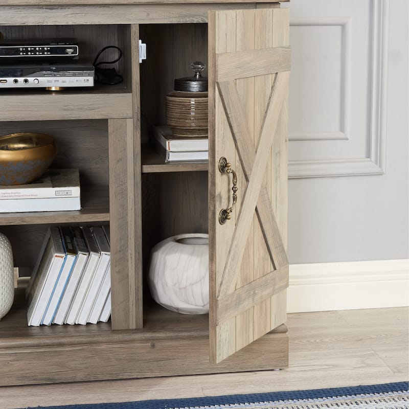 47" TV Stand with Shelves & Cabinets for TVs Up to 50"