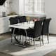Option White Table Black Chairs