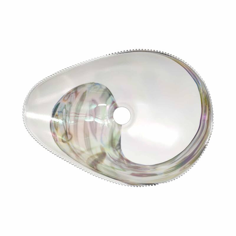 Amalfi Handmade Murano Glass Bathroom Sink - 17.5x12x6.75