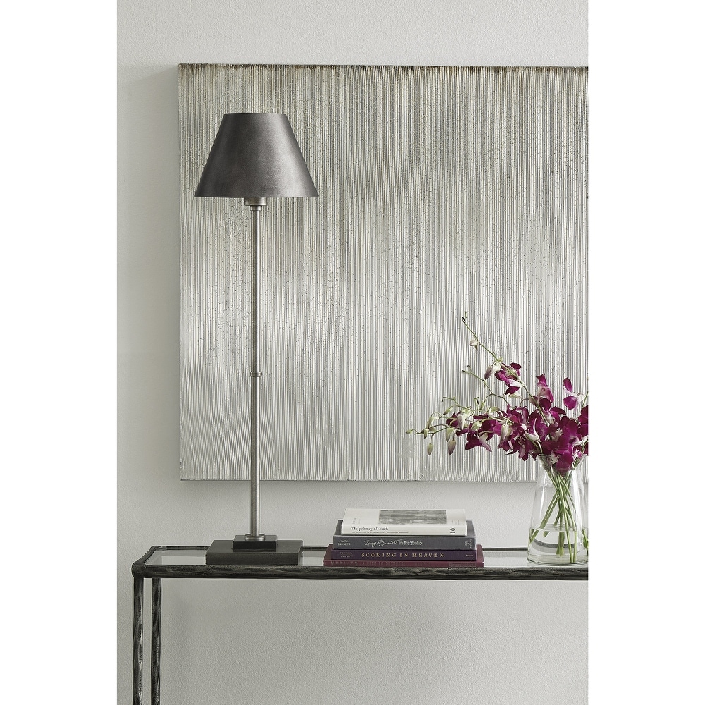 Visual Comfort Bloque Mixed Metal Table Lamps, a Pair. Original