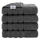 preview thumbnail 47 of 45, American Soft Linen 100% Cotton Turkish Bath Towels Large, 4 Pack Luxury Hotel Spa Quality Turkish Bath Towels Bathroom Sets Dark Gray