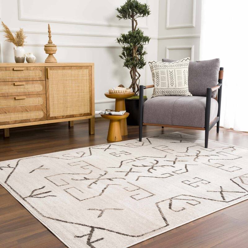 Pertek Bohemian Farmhouse Traditional Area Rug