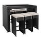 preview thumbnail 41 of 46, SAFAVIEH Horus 59-Inch Glass 7-Piece Outdoor Dining Set, Coastal