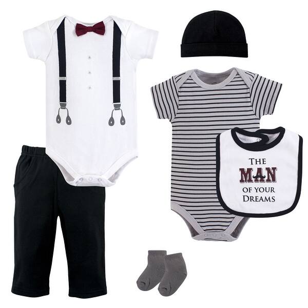 slide 1 of 1, Little Treasure Baby Boy Layette 6-Piece Set, Man Of Your Dreams 0-3 Months - Man Of Your Dreams