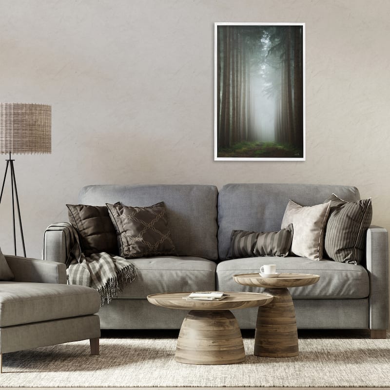 Stupell Moonlight Through Dark Forest Framed Giclee Art Design By Martin Podt