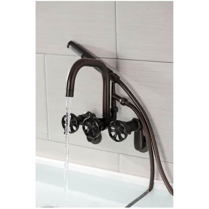 Kingston Brass AE845.RX Belknap Wall Mounted Tub Filler with Built-In