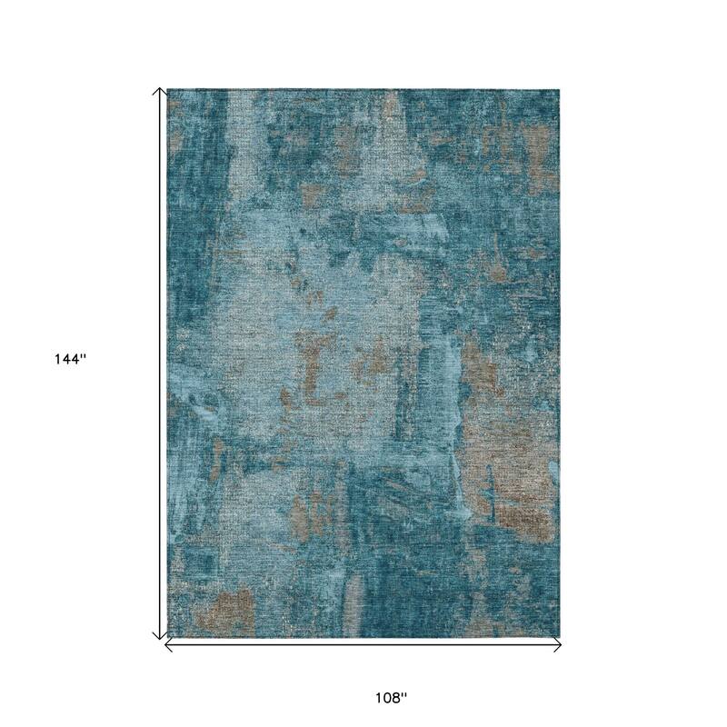 HomeRoots Abstract Transitional Rectangle Outdoor Rug