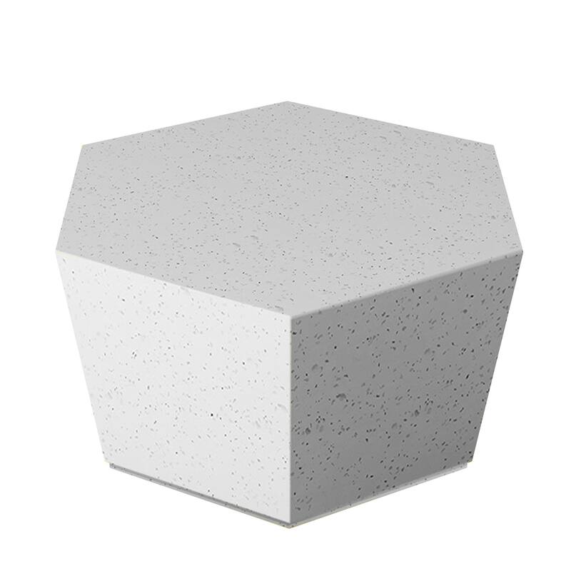 Patio Watcher 28 Inches Hexagonal Concrete Side Table for Indoor and Outdoor Use - 28" x 28"