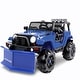 preview thumbnail 1 of 1, 24-V Hot Swap Battery Powered Ride on Truck & Plow w/Parental Remote - 17.72 Blue