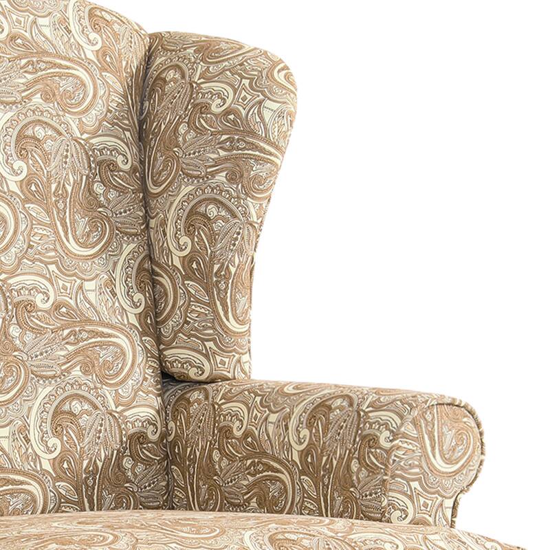 Elegant Living Room Wing Back Arm Chair Upholstered Accent Chair