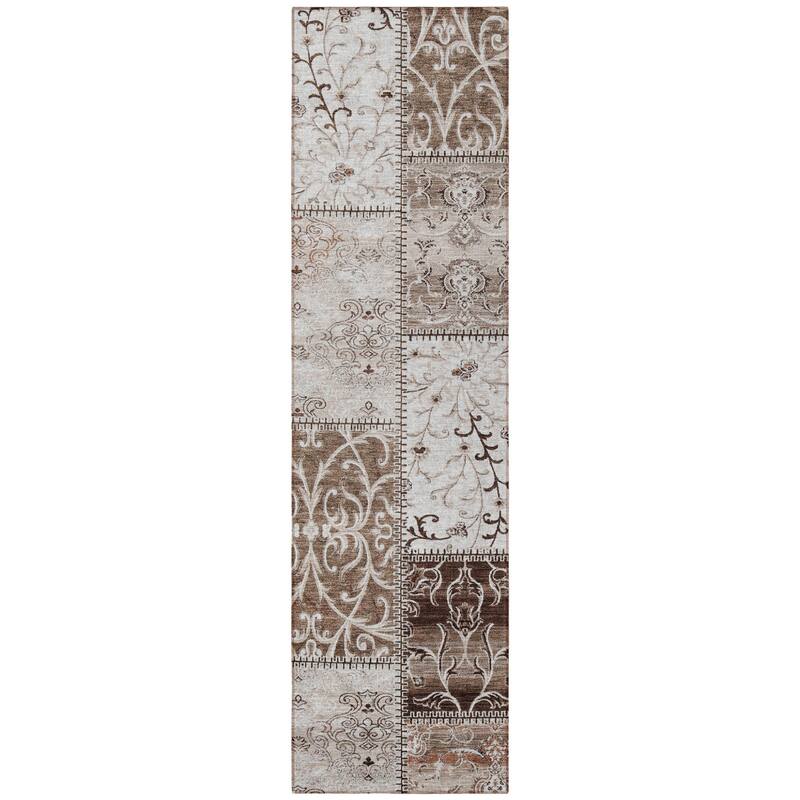 Elz Patchwork Weather Resistant Classic Meets Modern Outdoor Rug