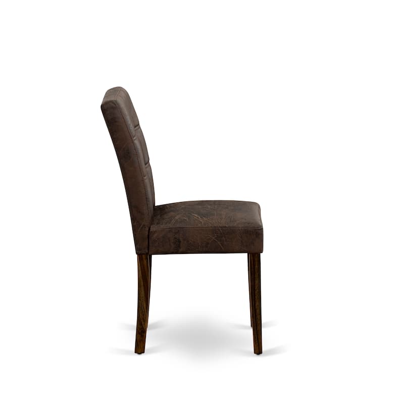 East West Furniture Dinette Set Contains a Rectangle Dining Table and Chairs, Distressed Jacobean (Pieces Options)