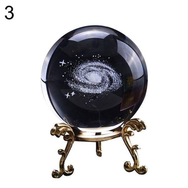 Milky Way Artificial Crystal Ball Globe Galaxy Laser Engraved Glass