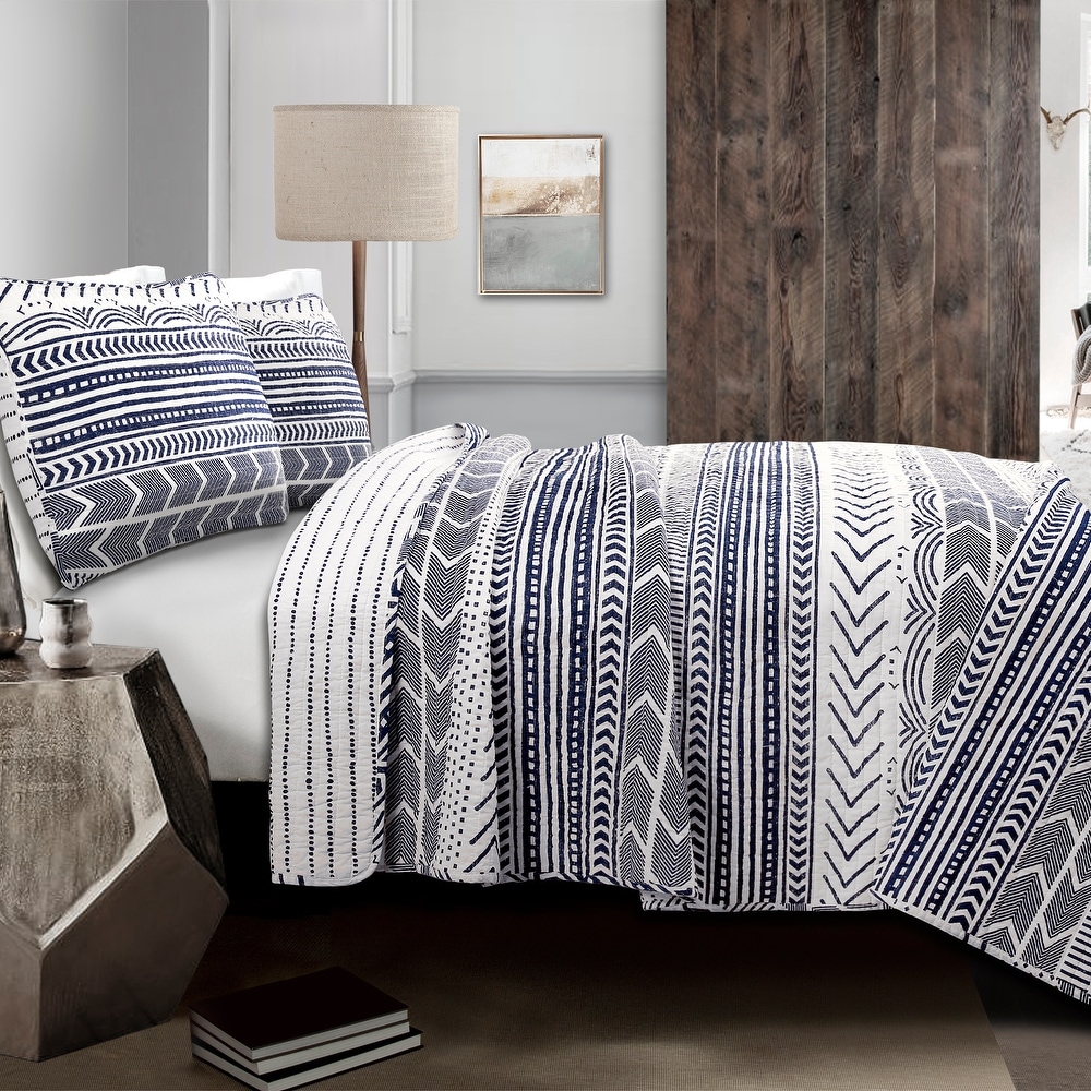 Blue Geometric Quilts and Bedspreads - Bed Bath & Beyond