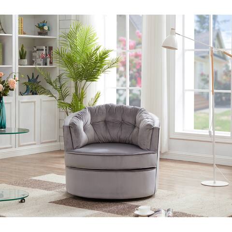 Modern Akili swivel accent chair barrel chair for living room
