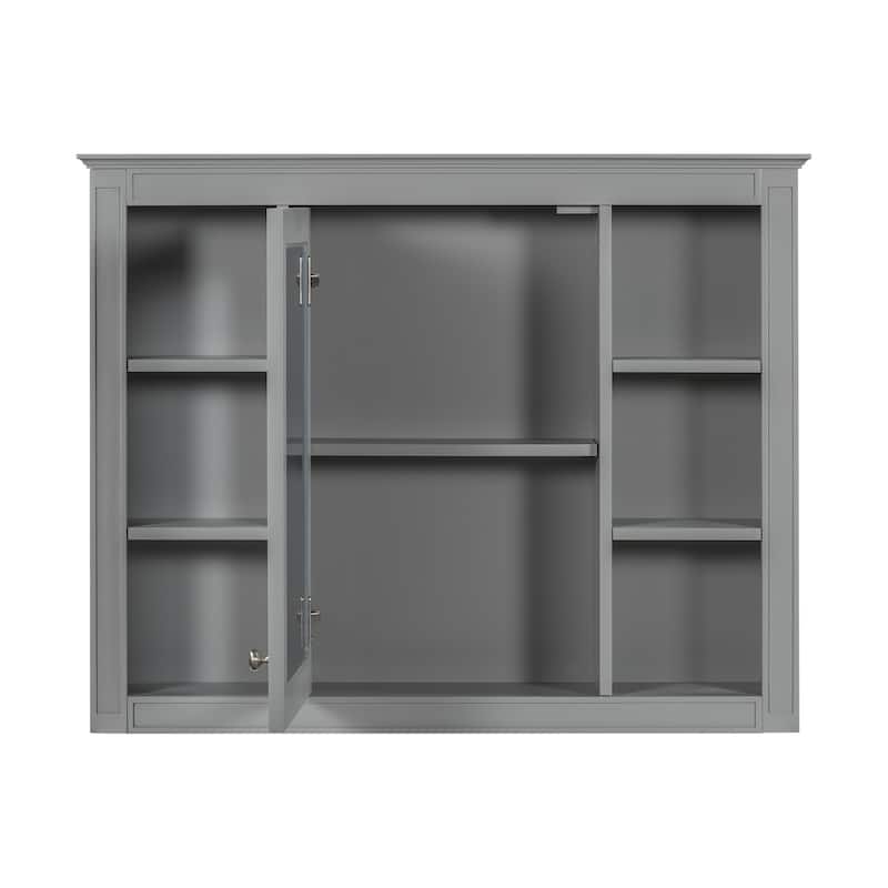 36''Bathroom Vanity With Medicine Cabinet,Storage Cabinet With 2 Soft Closing Doors And 4 Drawers,Single Sink Bathroom Vanity
