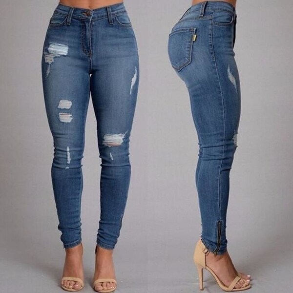 shredded jeans