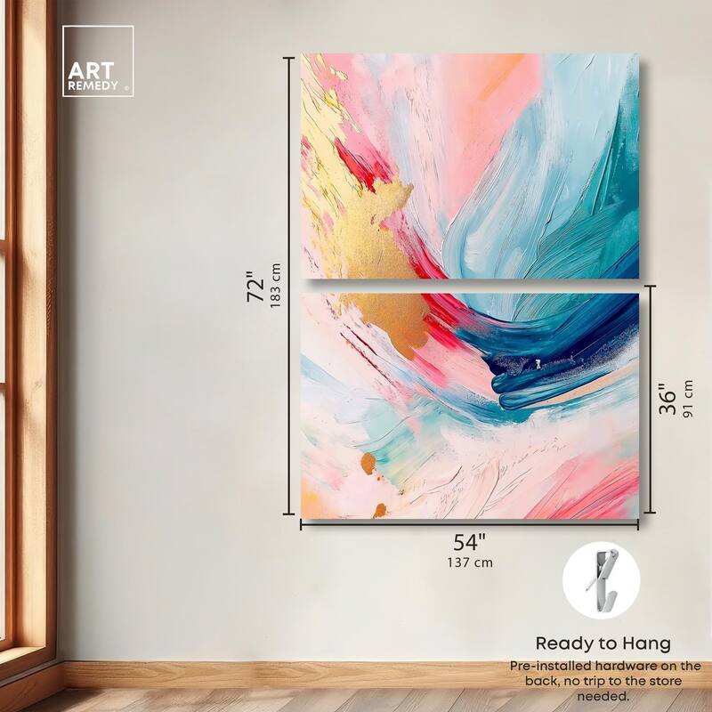 Burst of Energy Canvas Set of 2 by Art Remedy, Gallery Wrapped