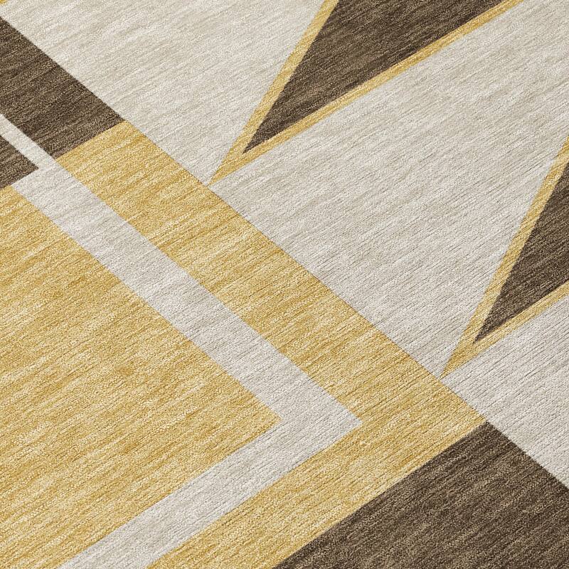 Machine Washable Indoor/ Outdoor Modern Crowley Chantille Rug