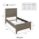 preview thumbnail 4 of 7, Furniture of America Lanister Wood Wire-Brushed Warm Grey Kids Panel Bed