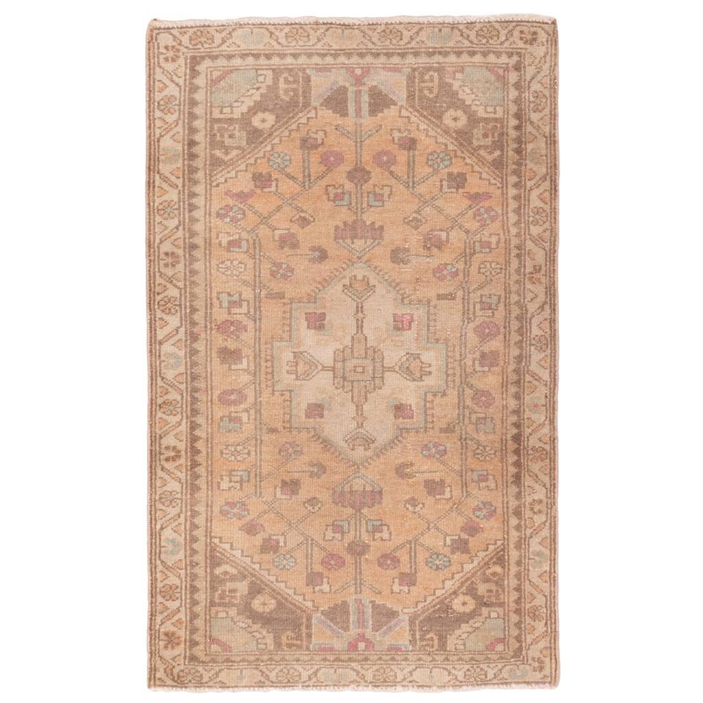 ECARPETGALLERY Hand-knotted Antalya Vintage Copper Wool Rug - 2'5 x 3'11