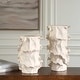preview thumbnail 3 of 2, Uttermost Ripple Crest White Vases Set/2
