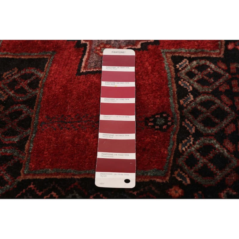 ECARPETGALLERY Hand-knotted Andelz Red Wool Rug - 4'4 x 11'1