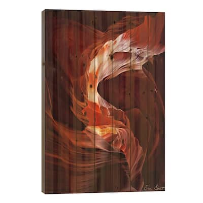 Sun Shining Through Canyon IV Print On Wood by David Drost - Multi-Color