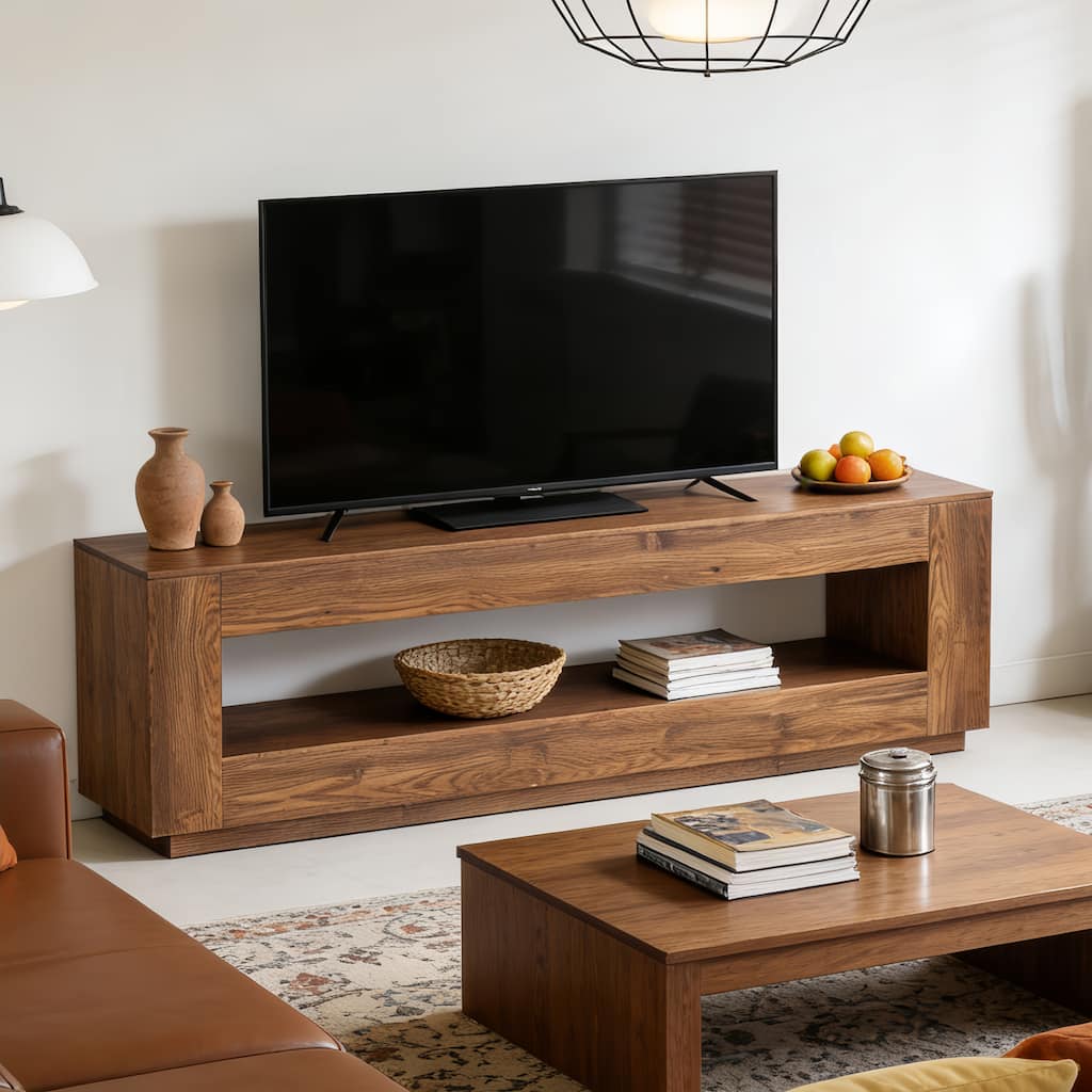 70.86" Solid Wood TV Stand Media Console