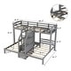 preview thumbnail 12 of 10, Unique & Beautifully Designed Twin over Twin & Twin Bunk Bed with Built-in Staircase and Storage Drawer, Sturdy Frame, Grey