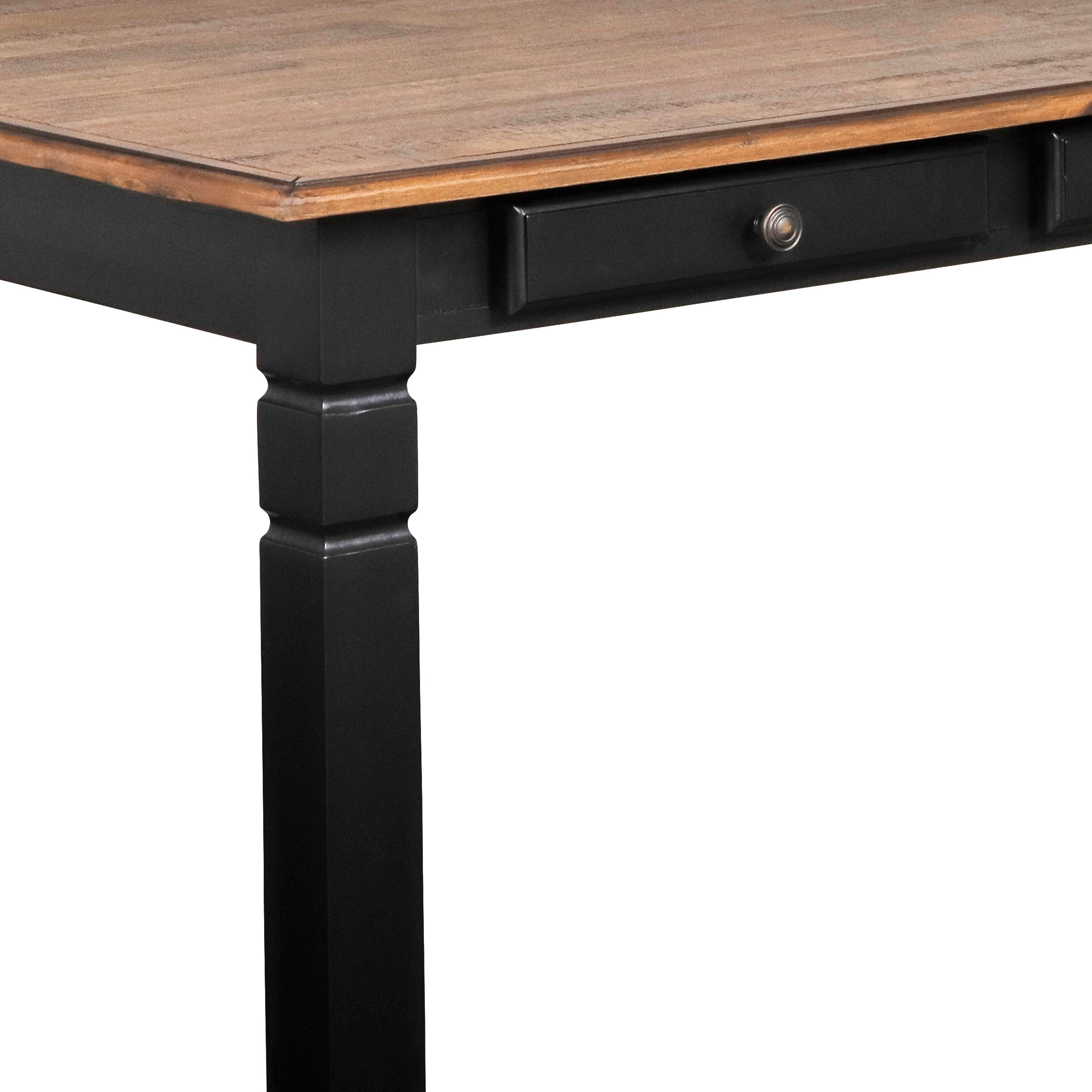 Shop Transitional Wooden Dining Table With 6 Drawers Brown And