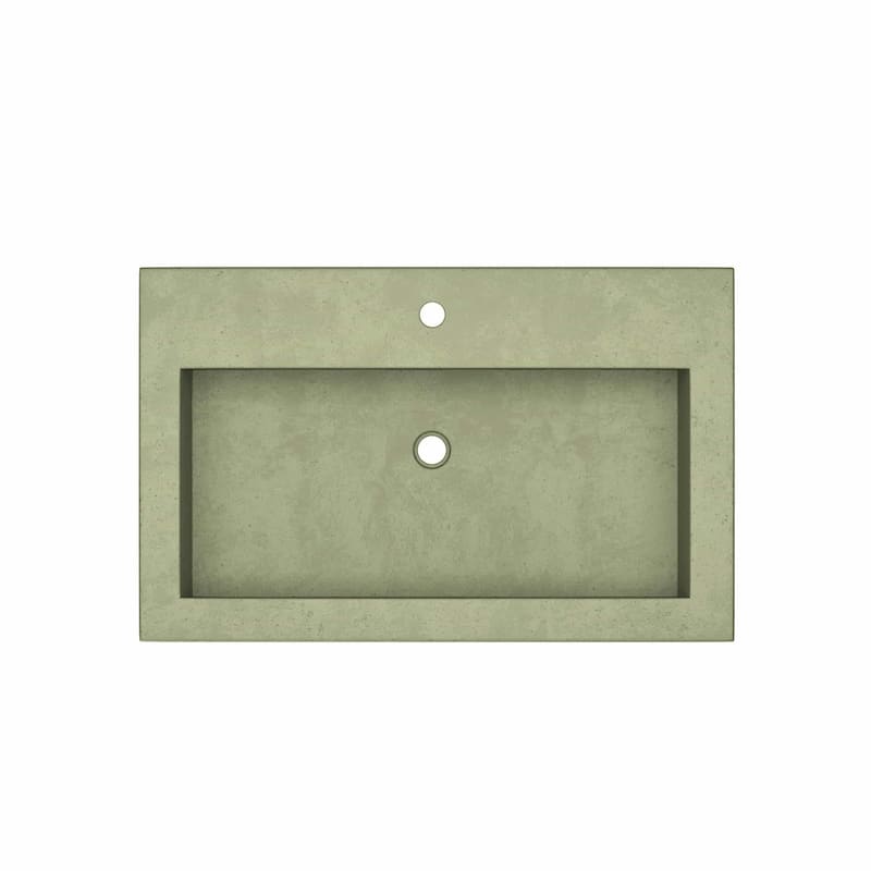 30" NativeStone Trough Drop-in Rectangular Bathroom Sink