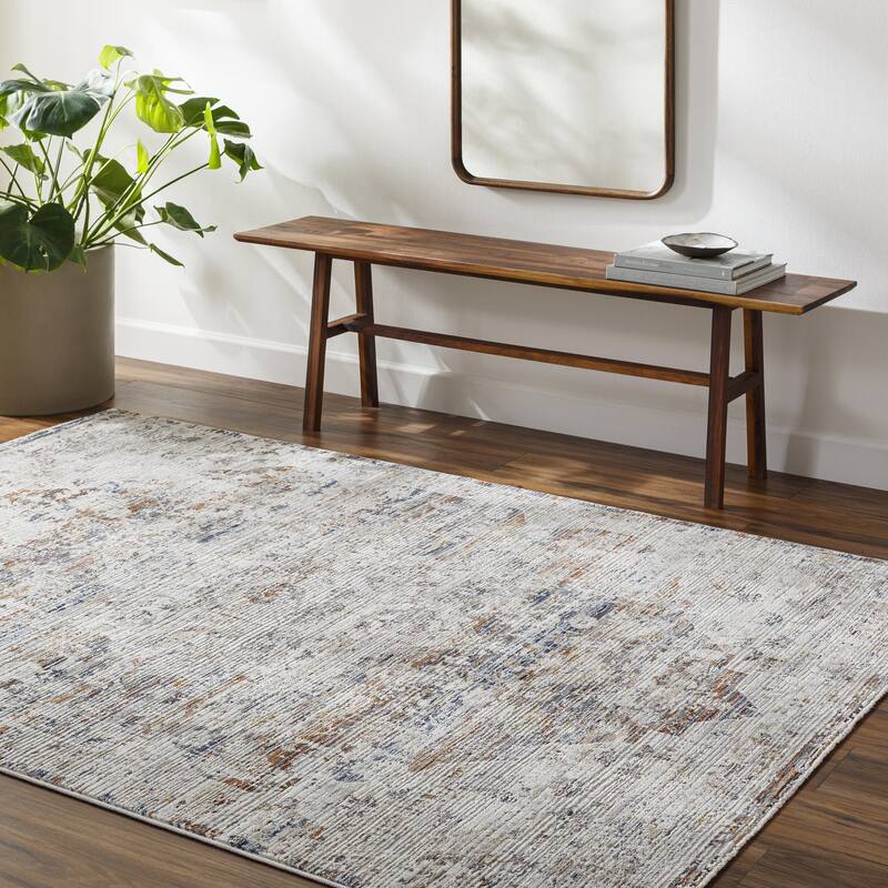 Livabliss Edmonton Classic Border Area Rug - Cream/Light Gray - 7' 10" x 10'