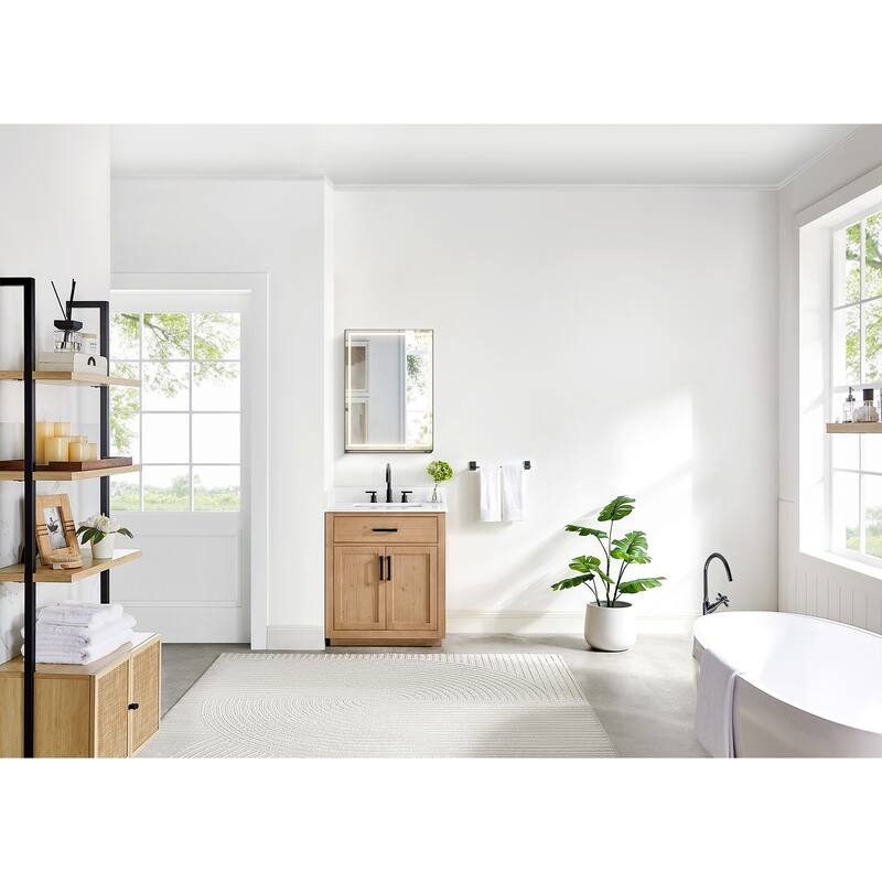 Hesili Rectangular Frameless LED Lighted Bathroom Mirror Medicine Cabinet