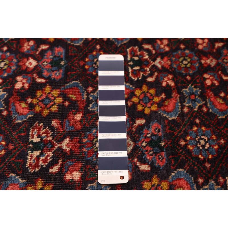 ECARPETGALLERY Hand-knotted Anatolian Vintage Dark Navy Wool Rug - 4'2 x 6'9