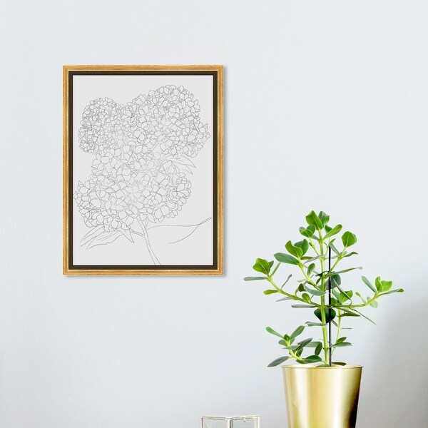 Oliver Gal 'Hydrangea' Floral and Botanical Wall Art Framed Canvas