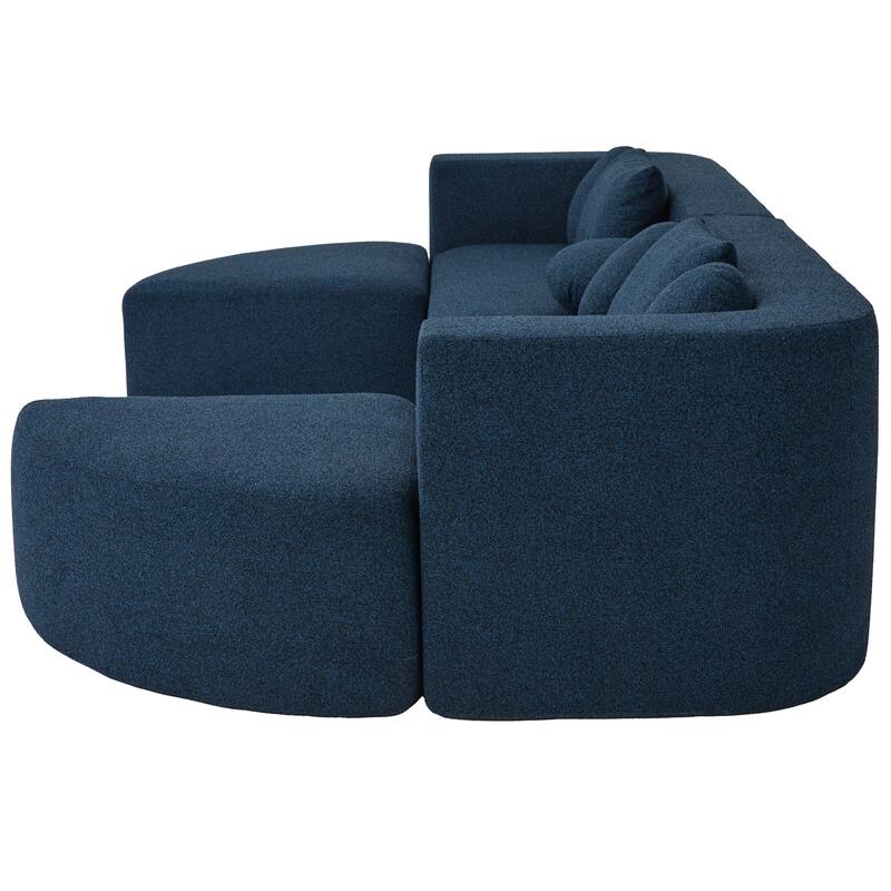 Roomfitters Modular Boneless Sectional Sofa Bed with Deep Seating and Curved Design for Living Room