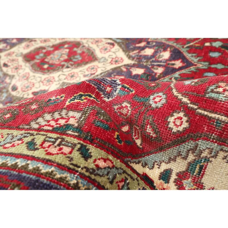 ECARPETGALLERY Hand-knotted Antalya Vintage Red Wool Rug - 6'5 x 9'10