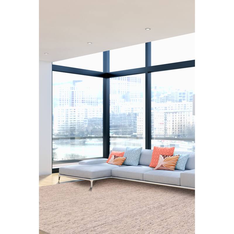 ECARPETGALLERY Flat-Weave Nevada Grey Wool Kilim - 8'0 x 10'0