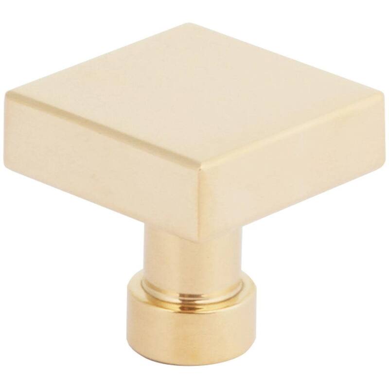 Schaub and Company 211115 NOHO 1-1/4" Flat Modern Square Solid Metal - Unlacquered Brass