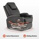 preview thumbnail 15 of 46, MCombo Manual Swivel Glider Rocker Recliner Chair with Massage and Heat, Faux Leather 8031