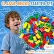 preview thumbnail 2 of 4, Strictly Briks Classic Bricks Kit, Blue, Green, Red, Yellow, 96 Pieces, Compatible with Major Brick Brands