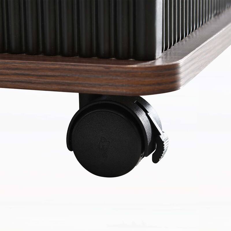 Modern Multifunctional Sofa Side Table with Lift-Top,360° Rotating Top and Storage Space for Living Room