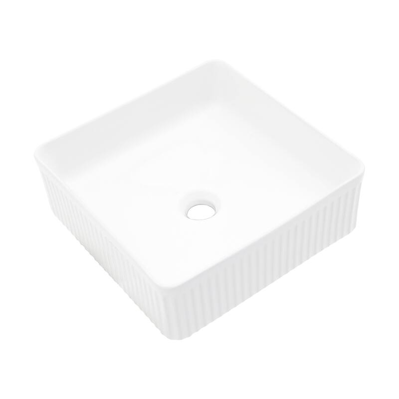 Square Countertop Ceramic Sink