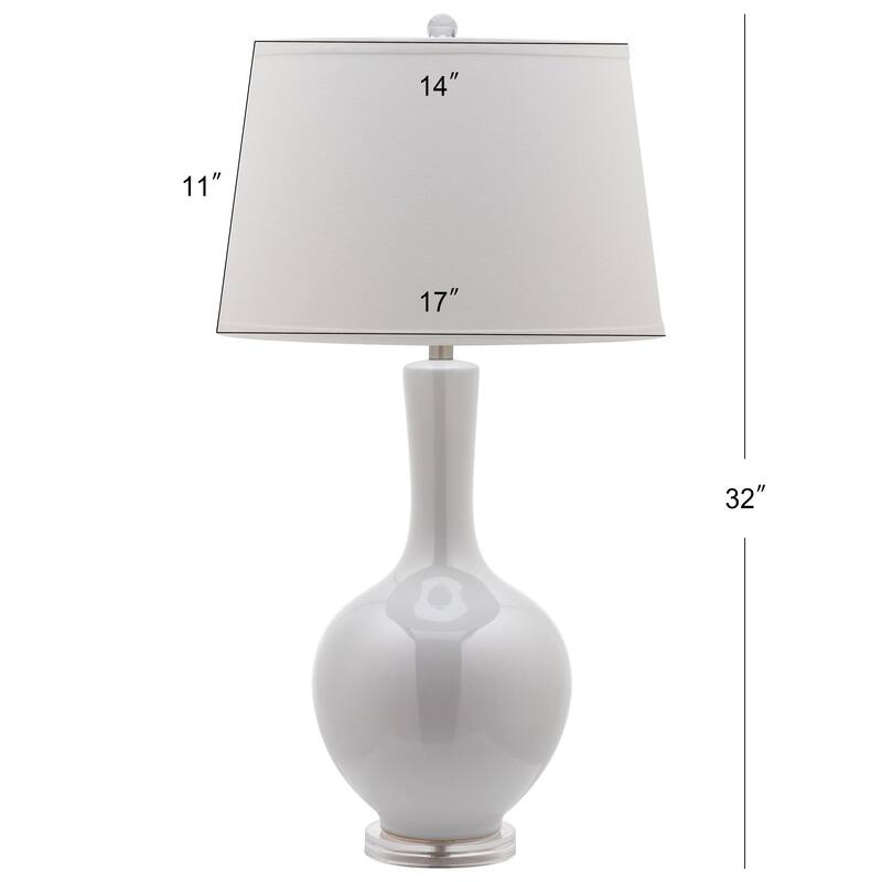 SAFAVIEH Lighting Danelle 32-inch Navy Gourd Lamp (Set of 2) - 17"x17"x32" - 17Wx17Dx32H