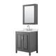 Option Dark Gray, Chrome Trim, Giotto Quartz Top