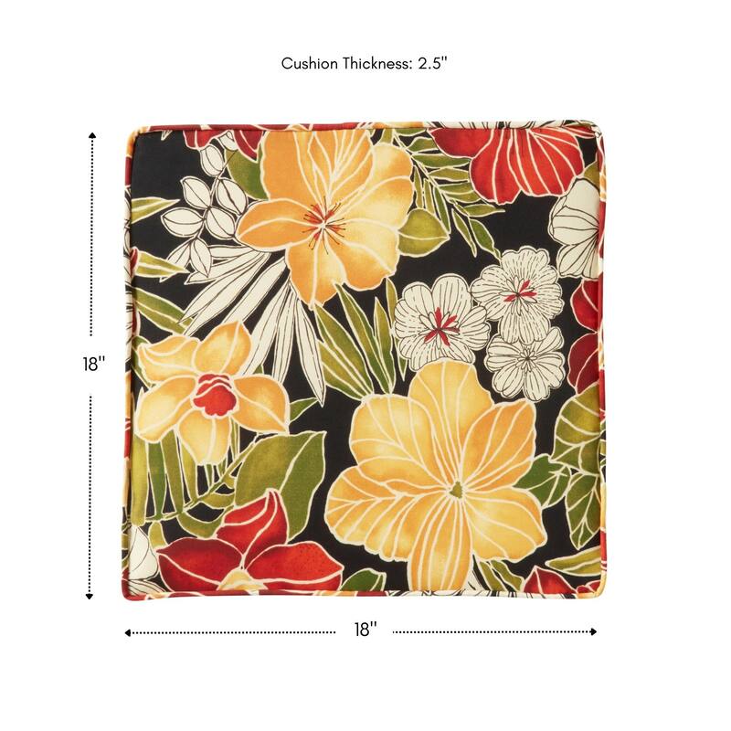 Greendale Home Fashions 18" Square Outdoor Chair Pad (Set of 2)