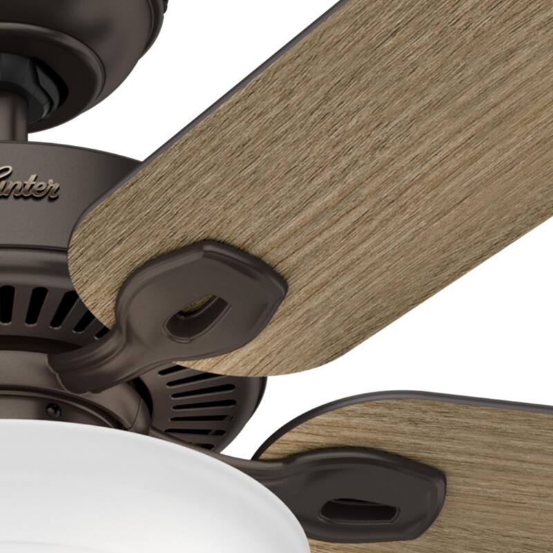 Hunter 52" Monarch Premier Bronze Ceiling Fan with LED Light Kit and Pull Chain - Traditional, Casual