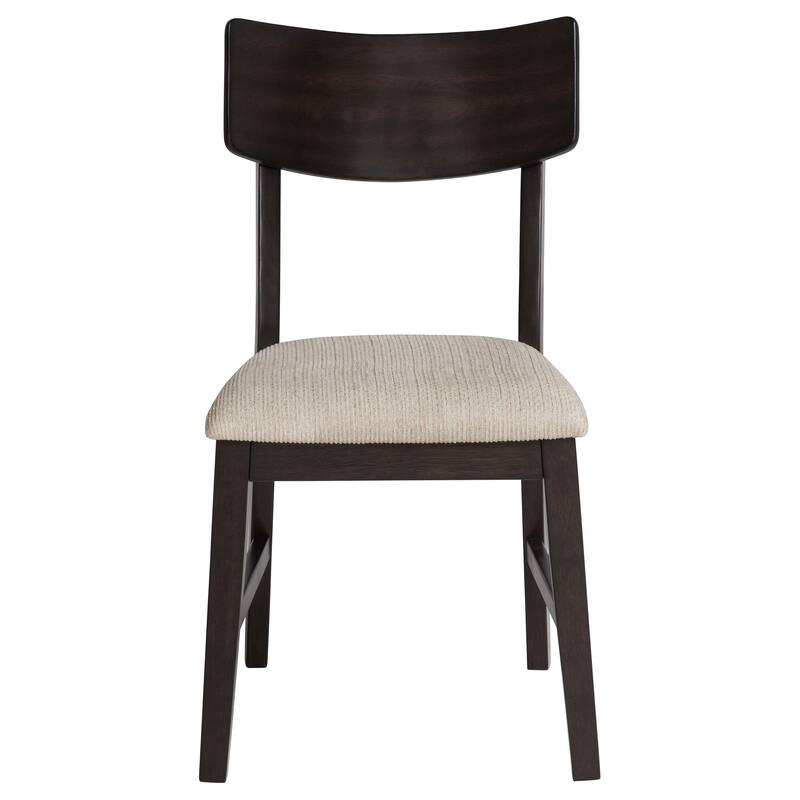 Catley 5-piece Round Drop Leaf Dining Table Set Dark Coffee